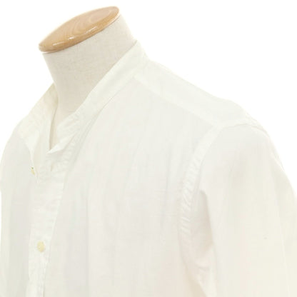【中古】ベヴィラクア BEVILACQUA コットン バンドカラー カジュアルシャツ ホワイト【 S 】【 状態ランクC 】【 メンズ 】[APD]
