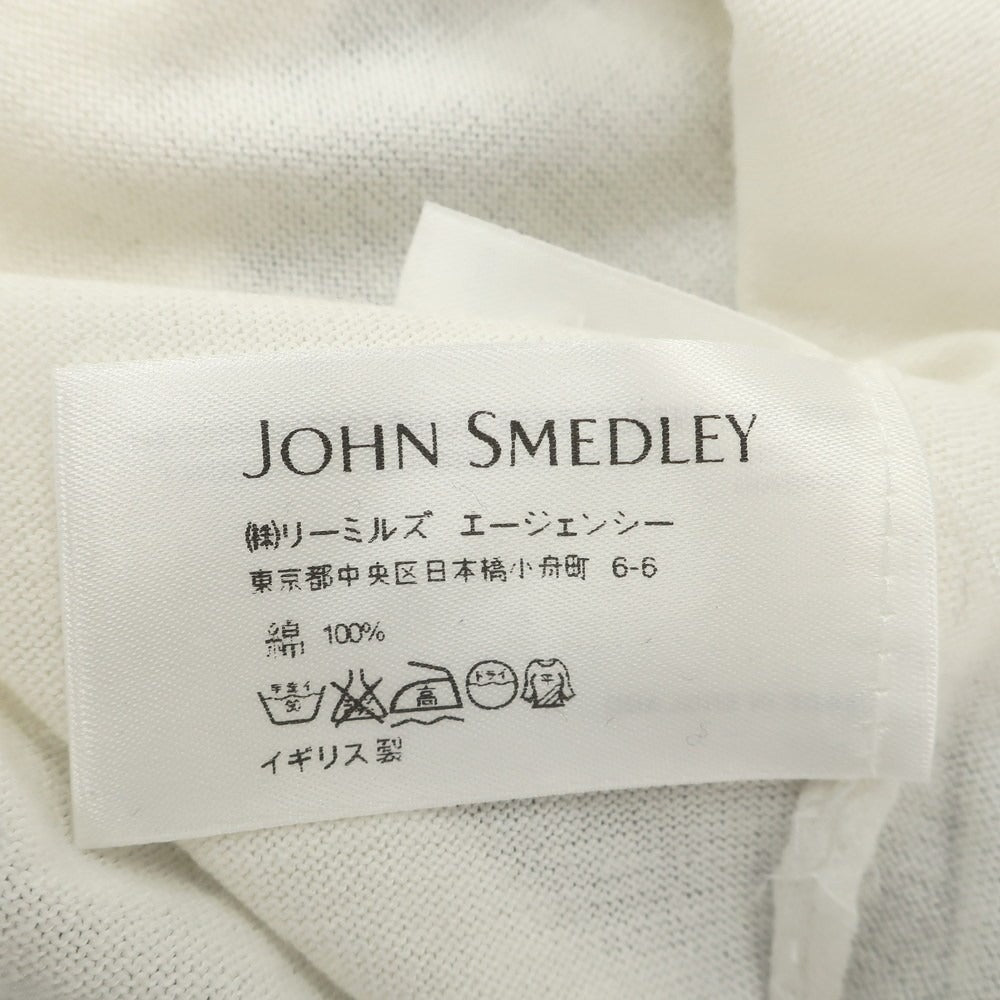 【中古】ジョンスメドレー JOHN SMEDLEY ハイゲージ シーアイランドコットン 半袖 ポロニット オフホワイト【サイズM】【 状態ランクC 】【 メンズ 】