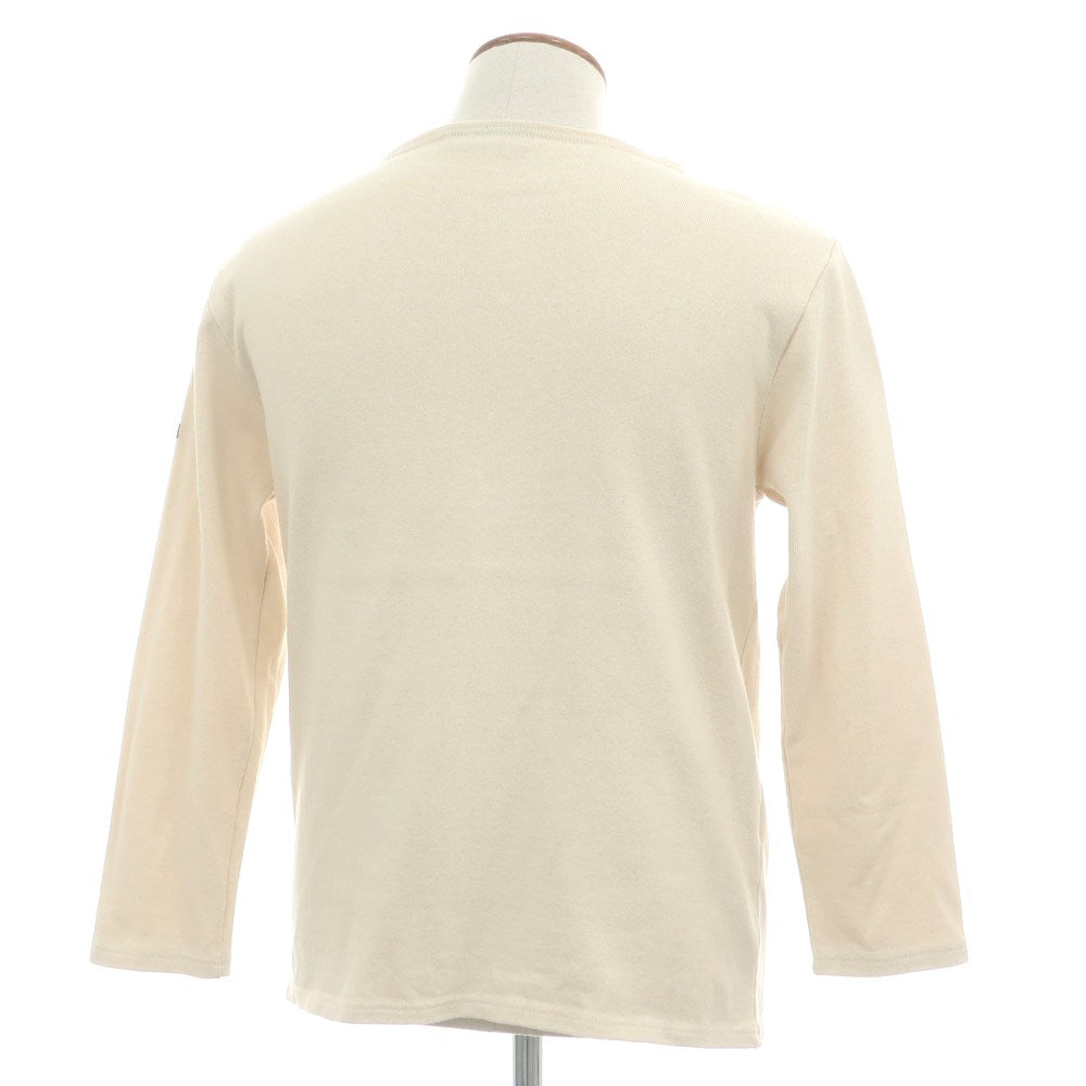 【中古】セントジェームス SAINT JAMES コットン ボートネック バスクシャツ 長袖Ｔシャツ ライトベージュ【サイズ4】【 状態ランクC 】【 メンズ 】