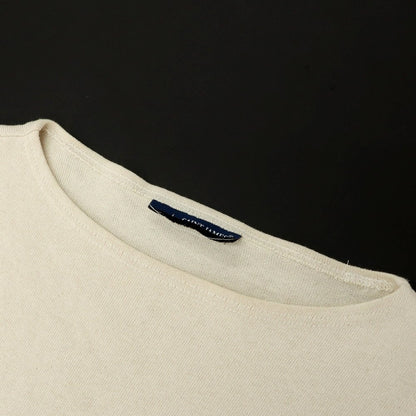 【中古】セントジェームス SAINT JAMES コットン ボートネック バスクシャツ 長袖Ｔシャツ ライトベージュ【サイズ4】【 状態ランクC 】【 メンズ 】