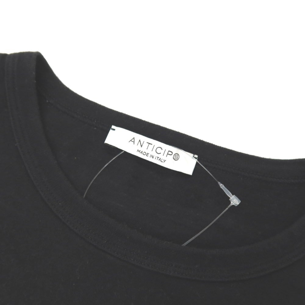 【中古】アンティーチポ　アンティチポ ANTICIPO コットン クルーネック 半袖Ｔシャツ ブラック【サイズ48】【 状態ランクC 】【 メンズ 】