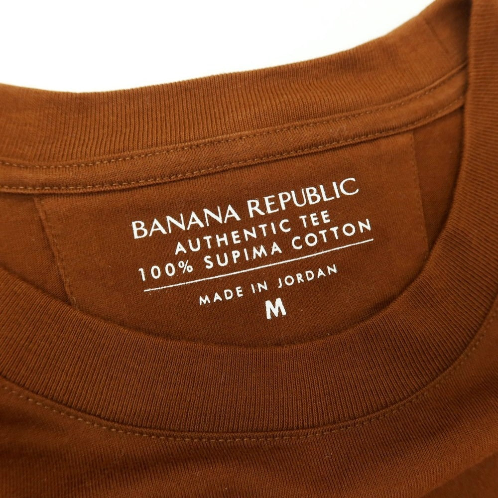 【中古】バナナリパブリック Banana Republic AUTHENTIC TEE スーピマコットン クルーネック 半袖ポケットTシャツ ブラウン【サイズM】【 状態ランクB 】【 メンズ 】