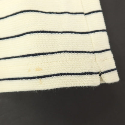 【中古】グリーンレーベルリラクシング green label relaxing コットン ボーダー クルーネック 半袖Ｔシャツ クリームxブラック【サイズM】【 状態ランクB 】【 メンズ 】
