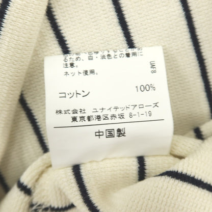 【中古】グリーンレーベルリラクシング green label relaxing コットン ボーダー クルーネック 半袖Ｔシャツ クリームxブラック【サイズM】【 状態ランクB 】【 メンズ 】