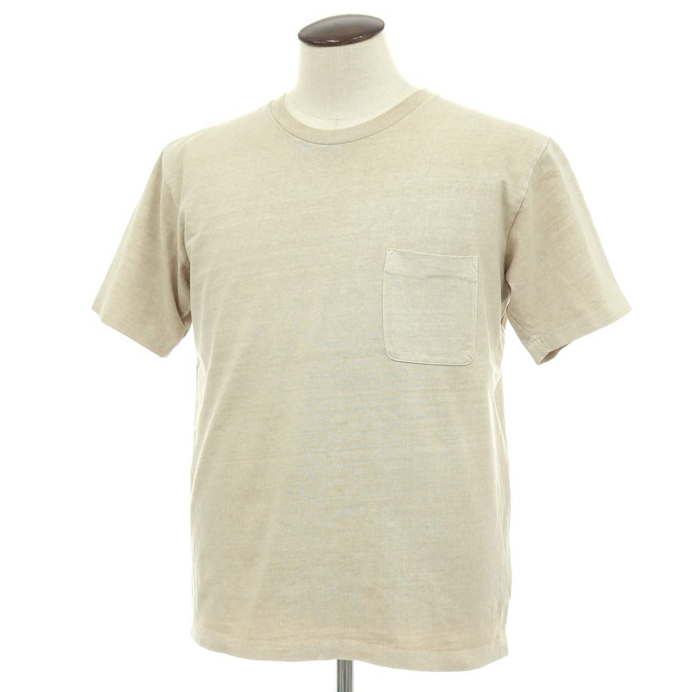 【中古】ジム gim 製品加工 コットン クルーネック 半袖ポケットTシャツ カーキベージュ系【サイズL】【 状態ランクB 】【 メンズ 】