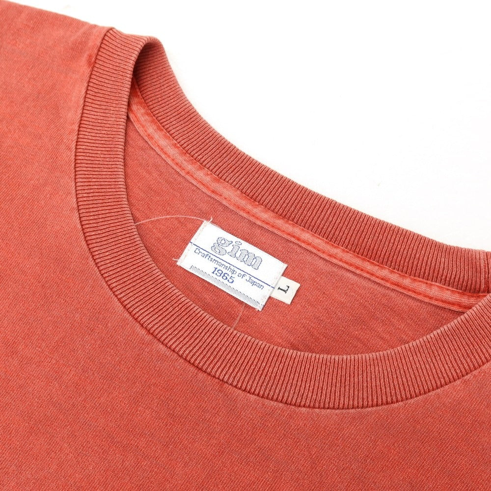 【中古】ジム gim 製品加工 コットン クルーネック 半袖ポケットTシャツ レッド【サイズL】【 状態ランクB 】【 メンズ 】