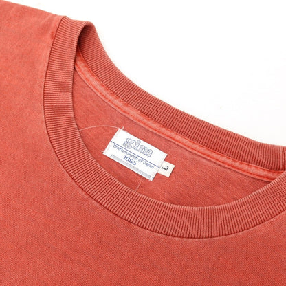 【中古】ジム gim 製品加工 コットン クルーネック 半袖ポケットTシャツ レッド【サイズL】【 状態ランクB 】【 メンズ 】