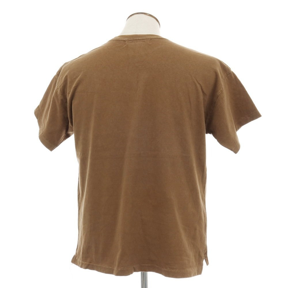 【中古】レミレリーフ REMI RELIEF 染色加工 コットン クルーネック 半袖Ｔシャツ ブラウン【サイズL】【 状態ランクB 】【 メンズ 】