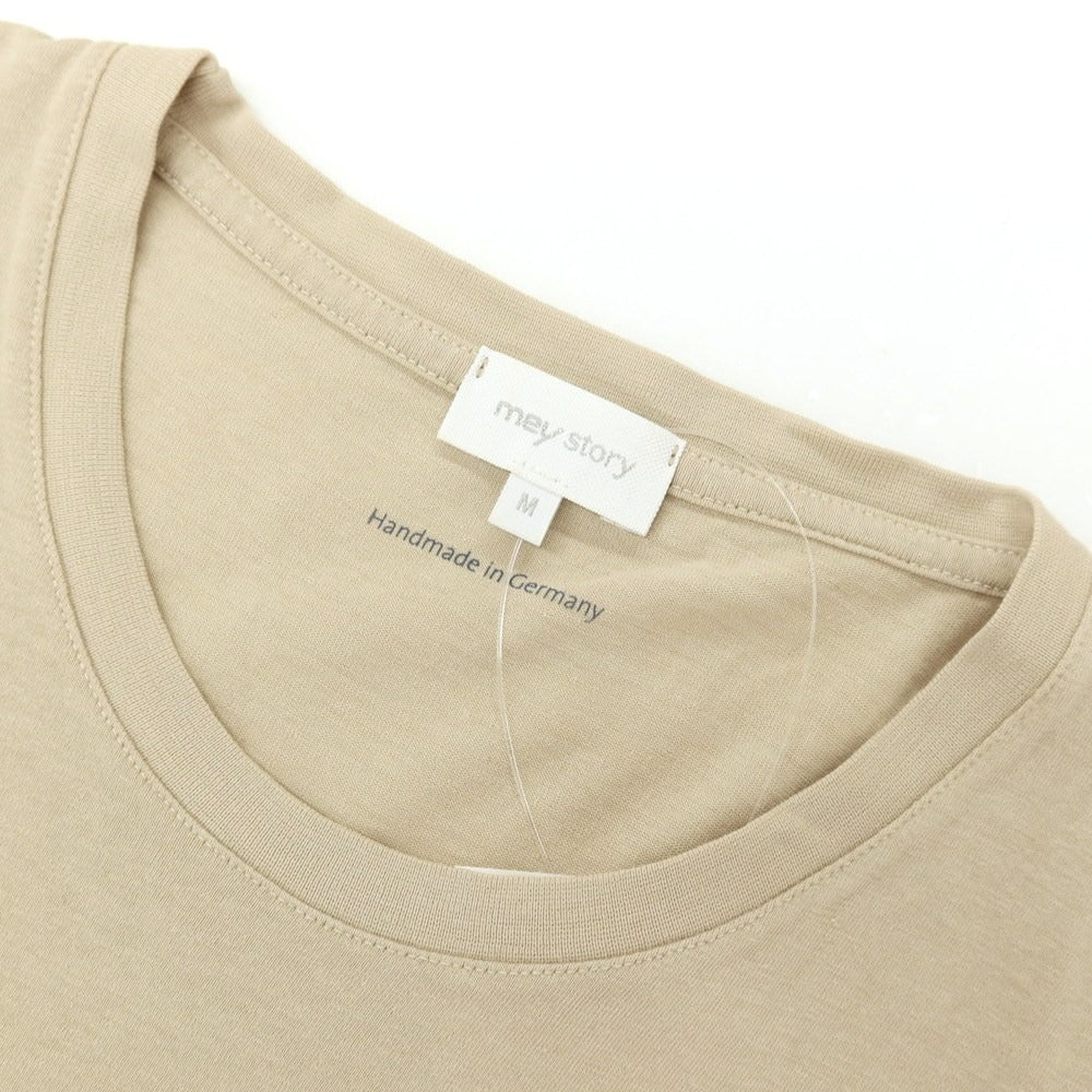 【中古】マイストーリー mey story コットンリネン クルーネック 半袖Ｔシャツ ベージュ【サイズM】【 状態ランクB 】【 メンズ 】