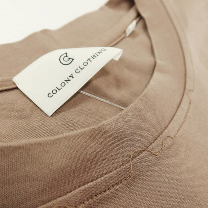 【中古】コロニー クロージング COLONY CLOTHING コットン クルーネック 半袖ポケットTシャツ アッシュブラウン【サイズL】【 状態ランクC 】【 メンズ 】