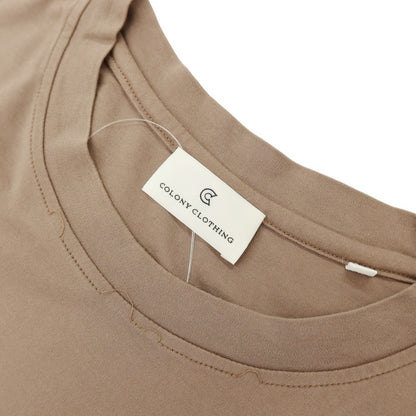 【中古】コロニー クロージング COLONY CLOTHING コットン クルーネック 半袖ポケットTシャツ アッシュブラウン【サイズL】【 状態ランクC 】【 メンズ 】
