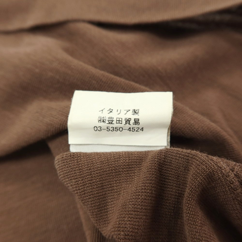 【中古】フィリッポ デ ローレンティス FILIPPO DE LAURENTIIS クレープコットン クルーネック 半袖Ｔシャツ ブラウン【サイズ50】【 状態ランクC 】【 メンズ 】