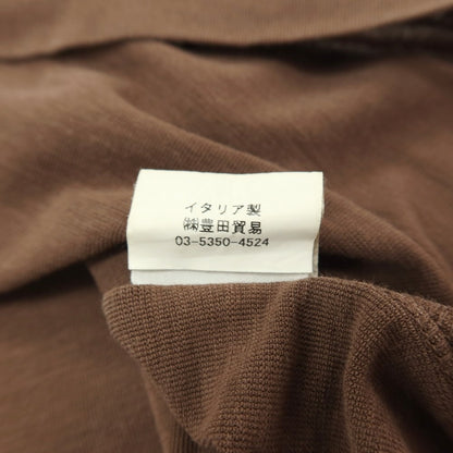 【中古】フィリッポ デ ローレンティス FILIPPO DE LAURENTIIS クレープコットン クルーネック 半袖Ｔシャツ ブラウン【サイズ50】【 状態ランクC 】【 メンズ 】