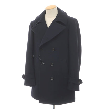【中古】リングヂャケット RING JACKET MEISTER ウール ピーコート ダークネイビー【サイズ表記なし（S位）】【 状態ランクC 】【 メンズ 】