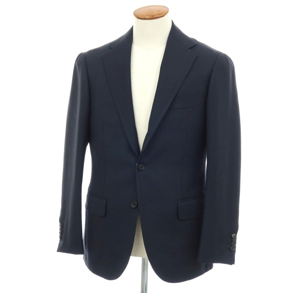 【中古】リングヂャケット RING JACKET MEISTER ツイル ウール 3B テーラードジャケット ネイビー【 表記なし（M位） 】【 状態ランクB 】【 メンズ 】 []