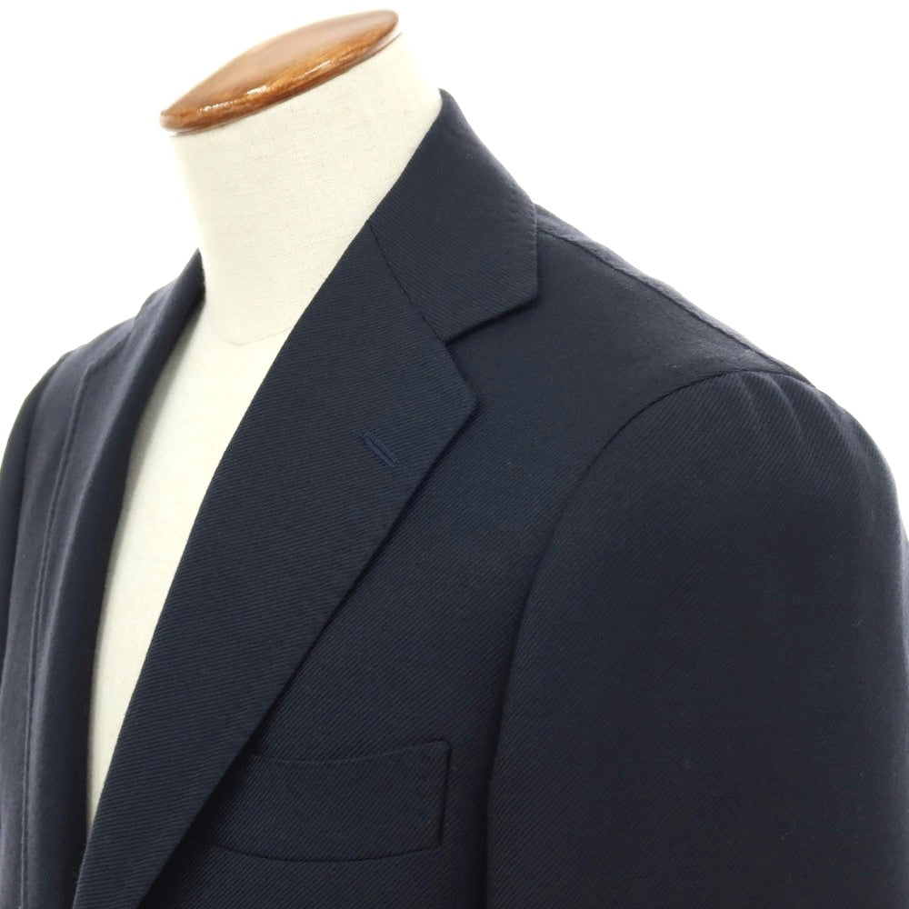【中古】リングヂャケット RING JACKET MEISTER ツイル ウール 3B テーラードジャケット ネイビー【 表記なし（M位） 】【 状態ランクB 】【 メンズ 】 []