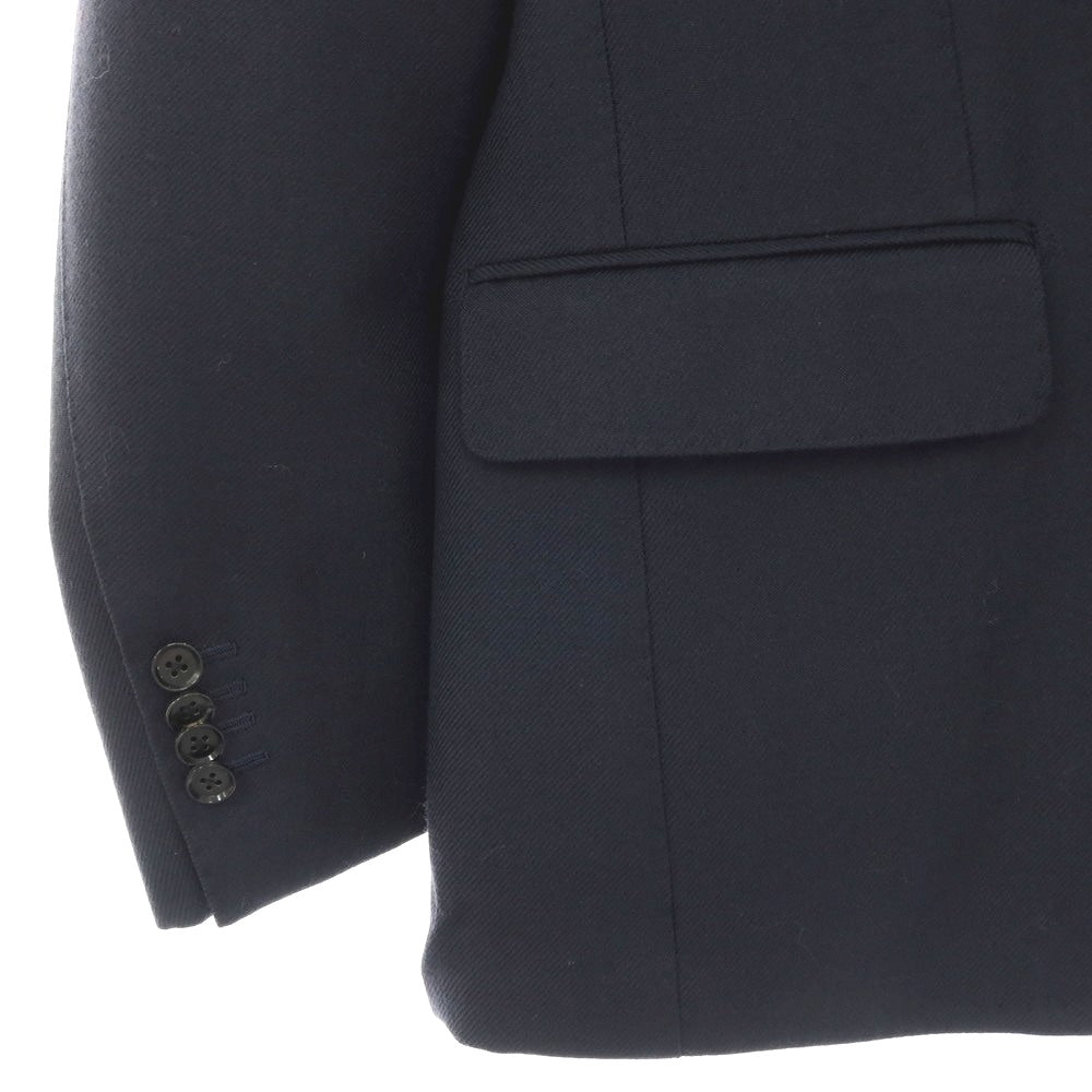 【中古】リングヂャケット RING JACKET MEISTER ツイル ウール 3B テーラードジャケット ネイビー【 表記なし（M位） 】【 状態ランクB 】【 メンズ 】 []