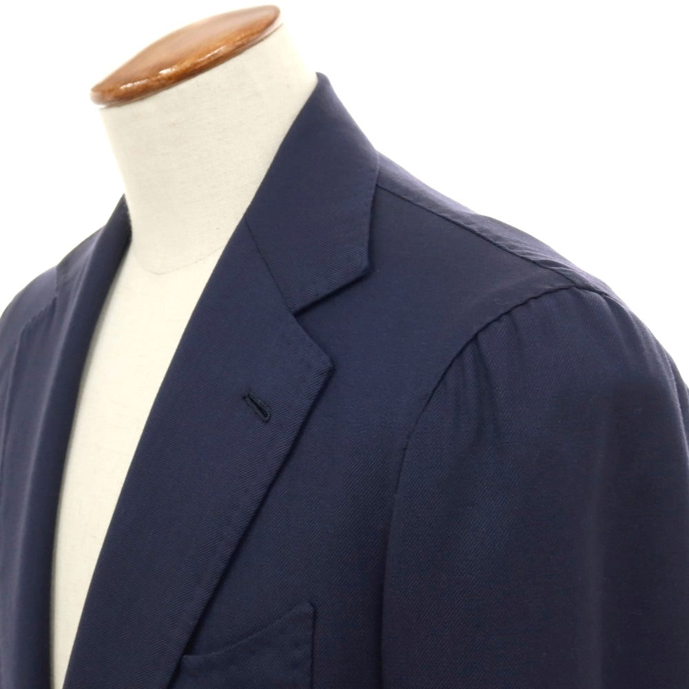 【中古】サルトリア カラッチオーロ Sartoria Caracciolo ウール系 3B テーラードジャケット ネイビー【 サイズ46 】【 状態ランクB 】【 メンズ 】 [APD]