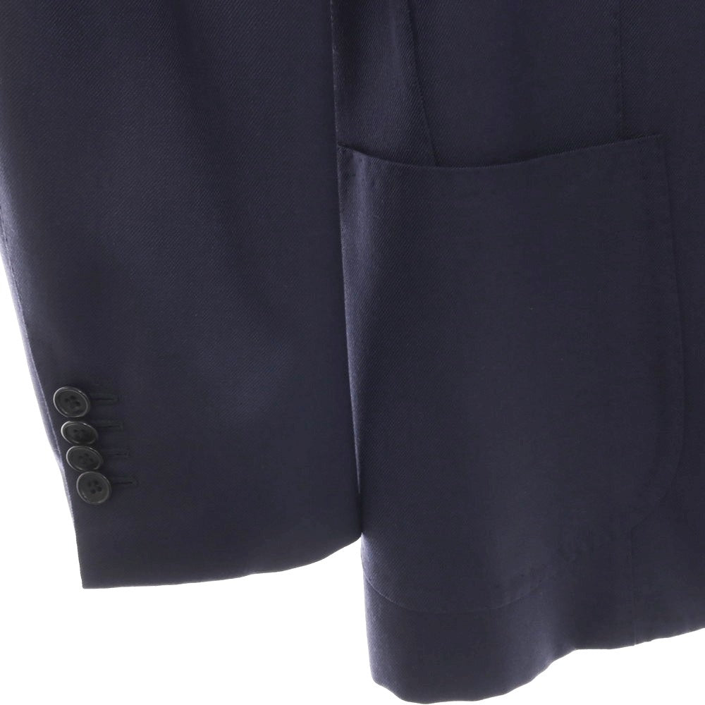 【中古】サルトリア カラッチオーロ Sartoria Caracciolo ウール系 3B テーラードジャケット ネイビー【 サイズ46 】【 状態ランクB 】【 メンズ 】 [APD]