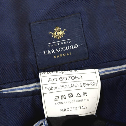 【中古】サルトリア カラッチオーロ Sartoria Caracciolo ウール系 3B テーラードジャケット ネイビー【サイズ46】【 状態ランクB 】【 メンズ 】