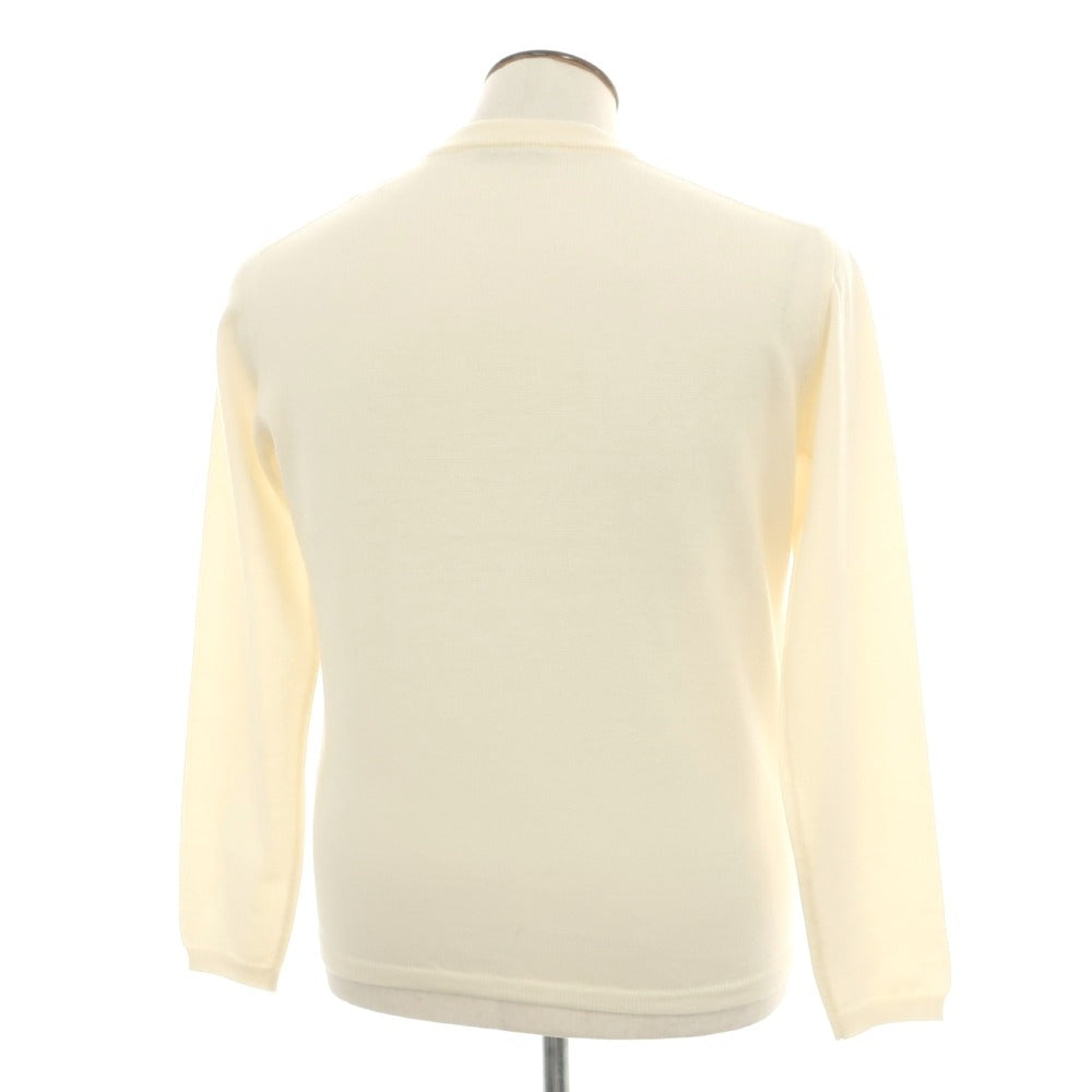 【中古】ロレンツィーニ Lorenzini ウール プルオーバーニット アイボリー【サイズM/50】【 状態ランクB 】【 メンズ 】