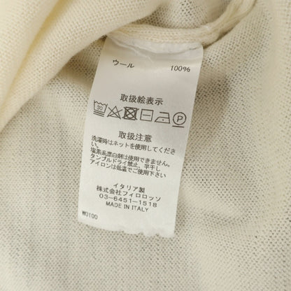 【中古】ロレンツィーニ Lorenzini ウール プルオーバーニット アイボリー【サイズM/50】【 状態ランクB 】【 メンズ 】