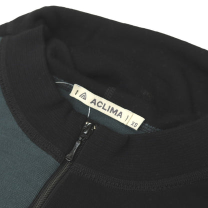 【中古】アクリマ ACLIMA ウール フード ハーフジップ プルオーバーニット グリーンxブラック【サイズXS】【 状態ランクB 】【 メンズ 】