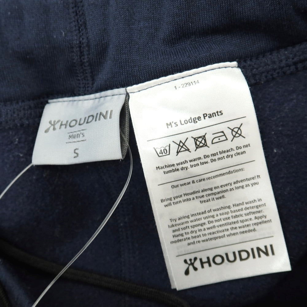 【中古】フーディニ HOUDINI ポリエステル ジャージー 裏起毛 ジョガーパンツ イージーパンツ ネイビー【サイズS】【 状態ランクC 】【 メンズ 】