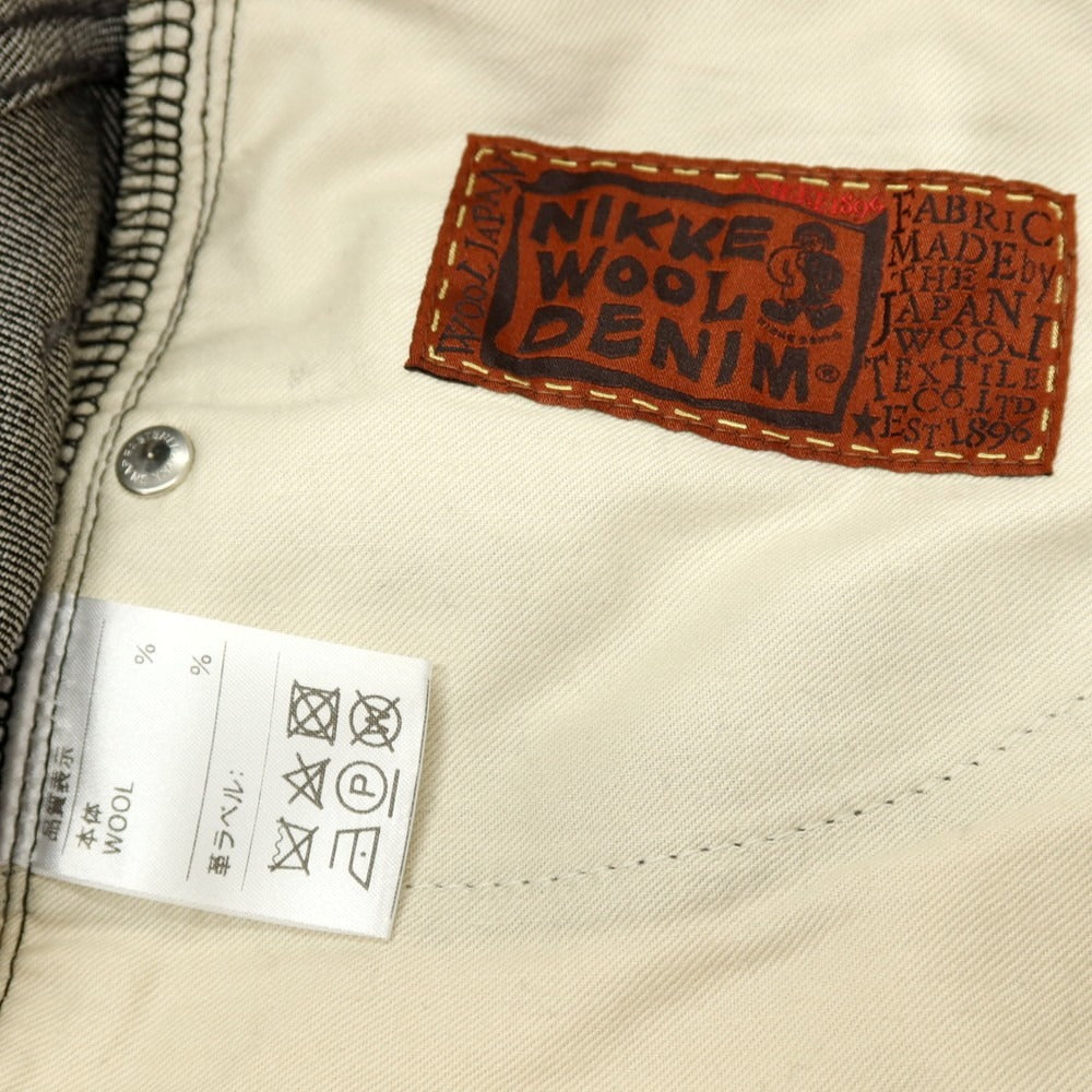 【中古】ニッケ イチハチキュウロク NIKKE 1896 ウール系 デニムパンツ ジーンズ ネイビーブラック系【サイズ表記なし（M位）】【 状態ランクA 】【 メンズ 】