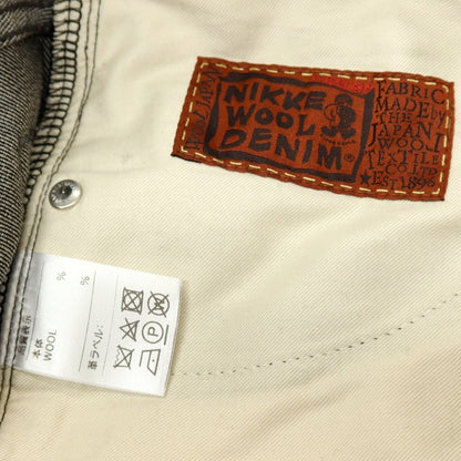 【中古】ニッケ イチハチキュウロク NIKKE 1896 ウール系 デニムパンツ ジーンズ ネイビーブラック系【サイズ表記なし（M位）】【 状態ランクA 】【 メンズ 】