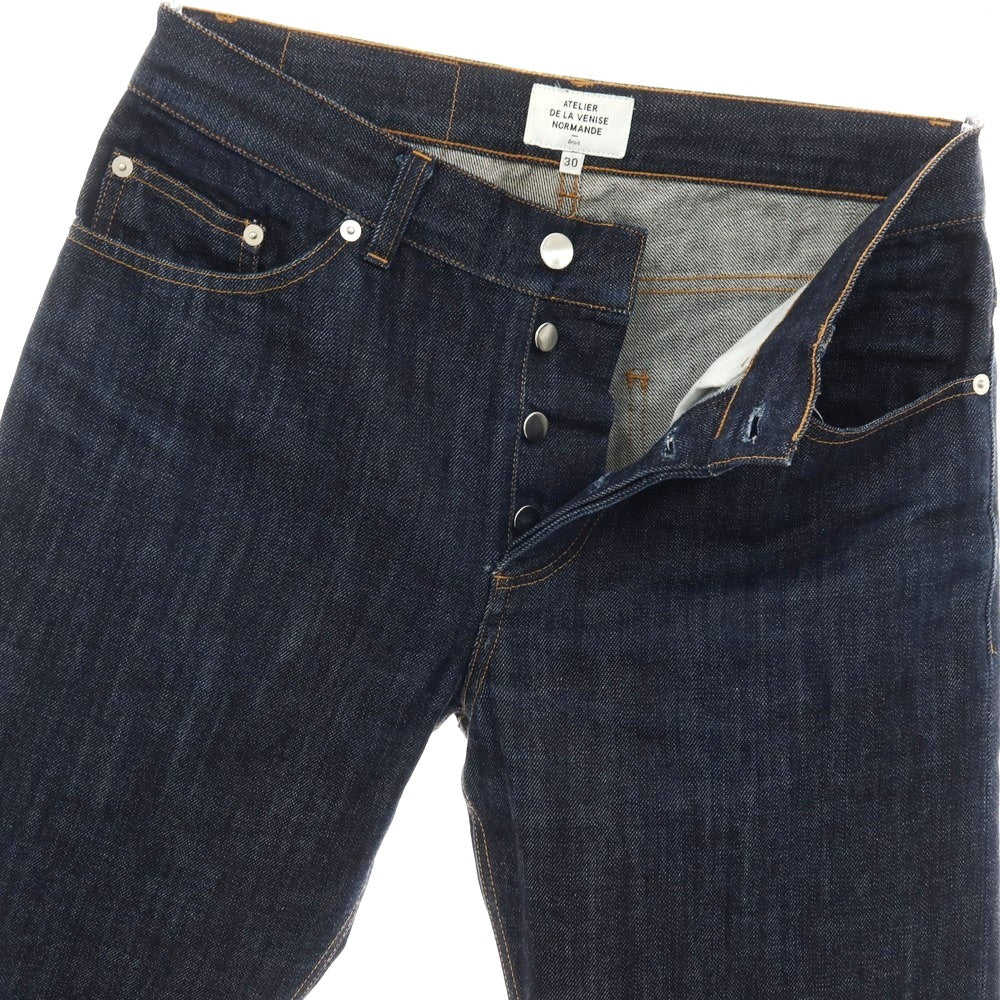 【中古】エーヴイエヌ AVN コットン デニムパンツ ジーンズ ネイビー【サイズ30】【 状態ランクB 】【 メンズ 】