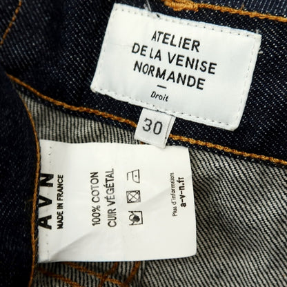 【中古】エーヴイエヌ AVN コットン デニムパンツ ジーンズ ネイビー【サイズ30】【 状態ランクB 】【 メンズ 】