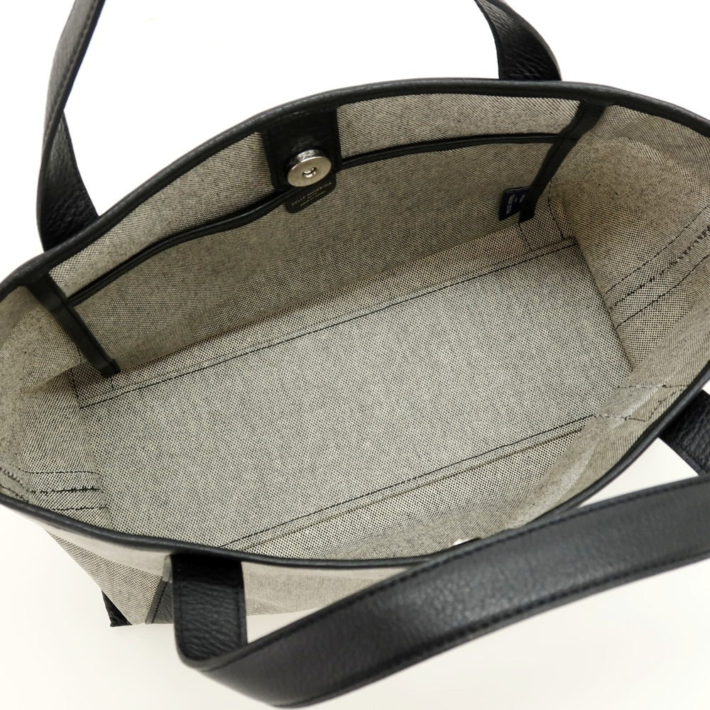 【中古】ペッレモルビダ PELLE MORBIDA PVCキャンバス系 レザー トートバッグ グレーxブラック【 状態ランクB 】【 ユニセックス 】