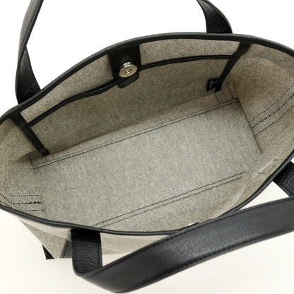 【中古】ペッレモルビダ PELLE MORBIDA PVCキャンバス系 レザー トートバッグ グレーxブラック【 状態ランクB 】【 ユニセックス 】