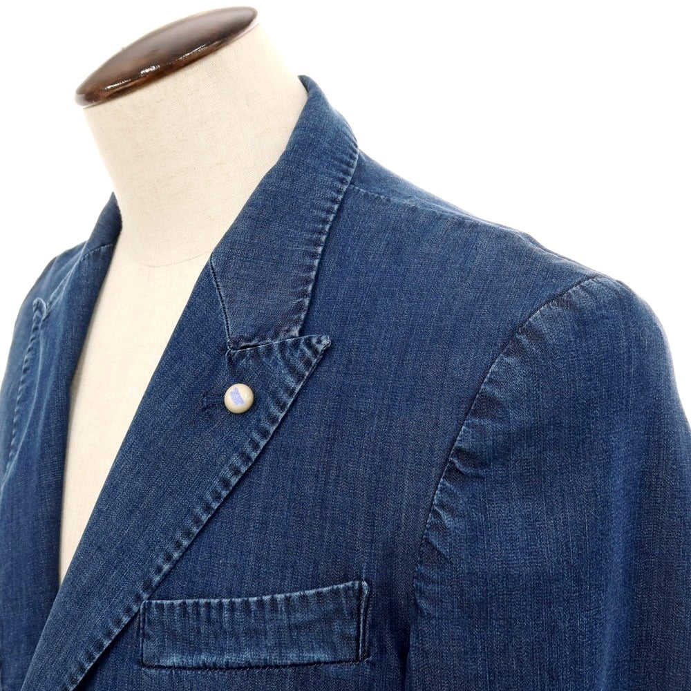 【中古】バルバティ Barbati ストレッチ テンセル 2B カジュアルジャケット ネイビー【サイズ50】【 状態ランクA 】【 メンズ 】