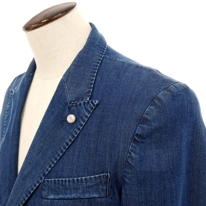 【中古】バルバティ Barbati ストレッチ テンセル 2B カジュアルジャケット ネイビー【サイズ50】【 状態ランクA 】【 メンズ 】