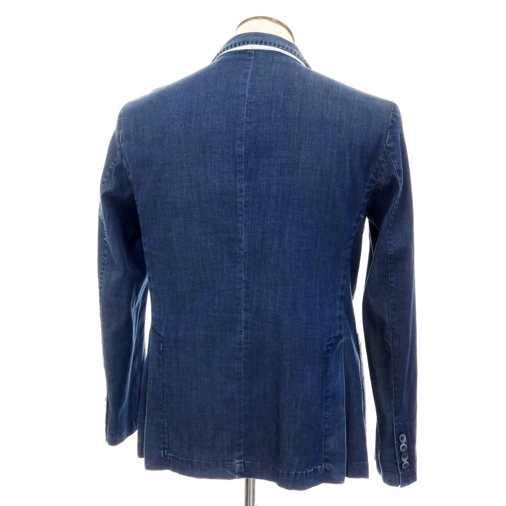 【中古】バルバティ Barbati ストレッチ テンセル 2B カジュアルジャケット ネイビー【サイズ50】【 状態ランクA 】【 メンズ 】