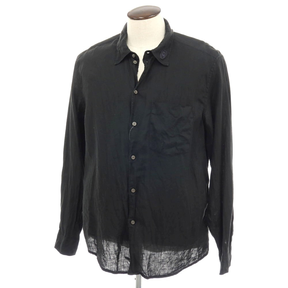 【中古】ディーゼル DIESEL リネン カジュアルシャツ ブラック【サイズ50】【 状態ランクB 】【 メンズ 】