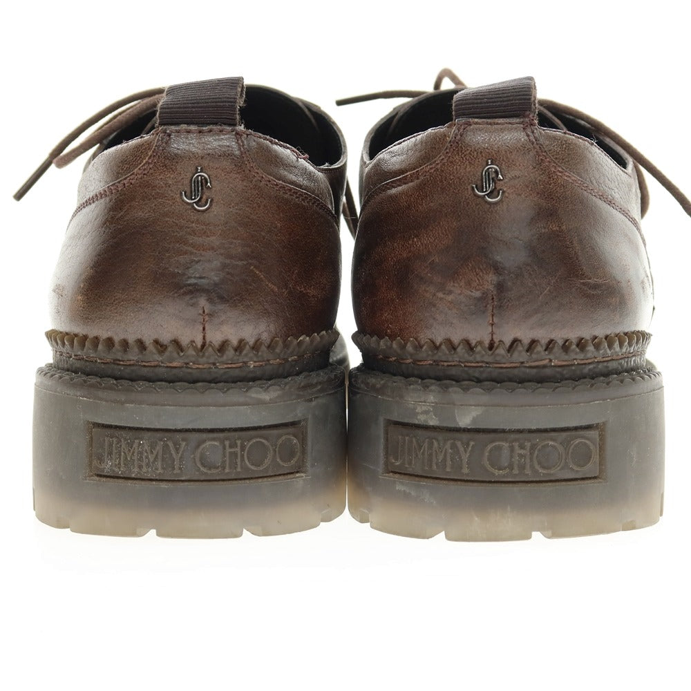 中古】ジミーチュウ JIMMY CHOO BENJI Uチップ レザー Uチップ ダーク