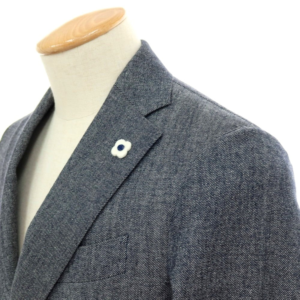 【中古】ラルディーニ LARDINI コットンウール 3B カジュアルジャケット ネイビー系【サイズ42】【 状態ランクB 】【 メンズ 】