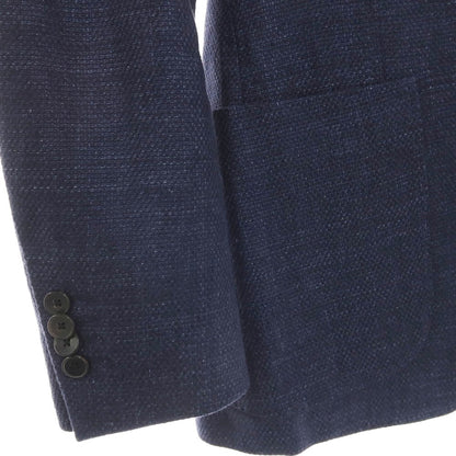 【中古】ラルディーニ LARDINI リネンコットン 3B カジュアルジャケット ネイビー【サイズ42】【 状態ランクB 】【 メンズ 】