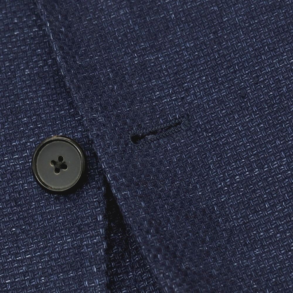 【中古】ラルディーニ LARDINI リネンコットン 3B カジュアルジャケット ネイビー【サイズ42】【 状態ランクB 】【 メンズ 】