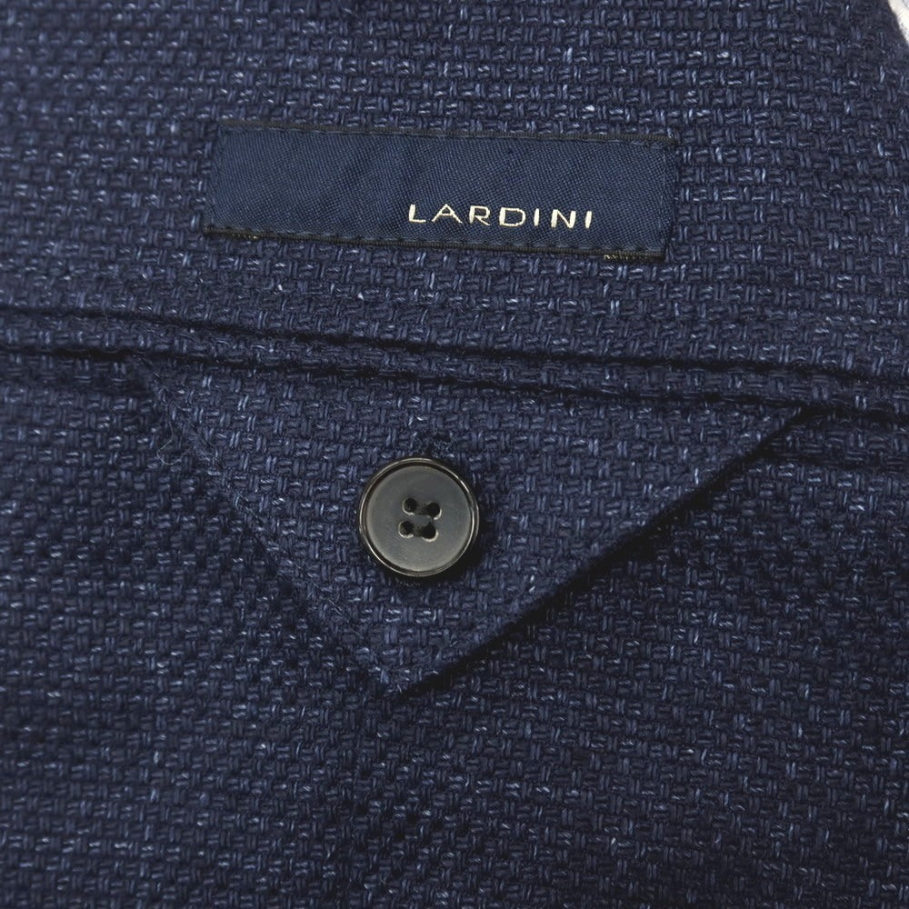 【中古】ラルディーニ LARDINI リネンコットン 3B カジュアルジャケット ネイビー【サイズ42】【 状態ランクB 】【 メンズ 】