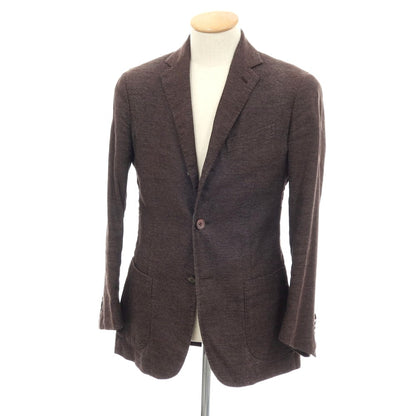 【SALE30%OFF/返品不可】【中古】スティレ ラティーノ STILE LATINO シルクリネン 3B カジュアルジャケット ブラウン系【 サイズ44 】【 状態ランクD 】【 メンズ 】