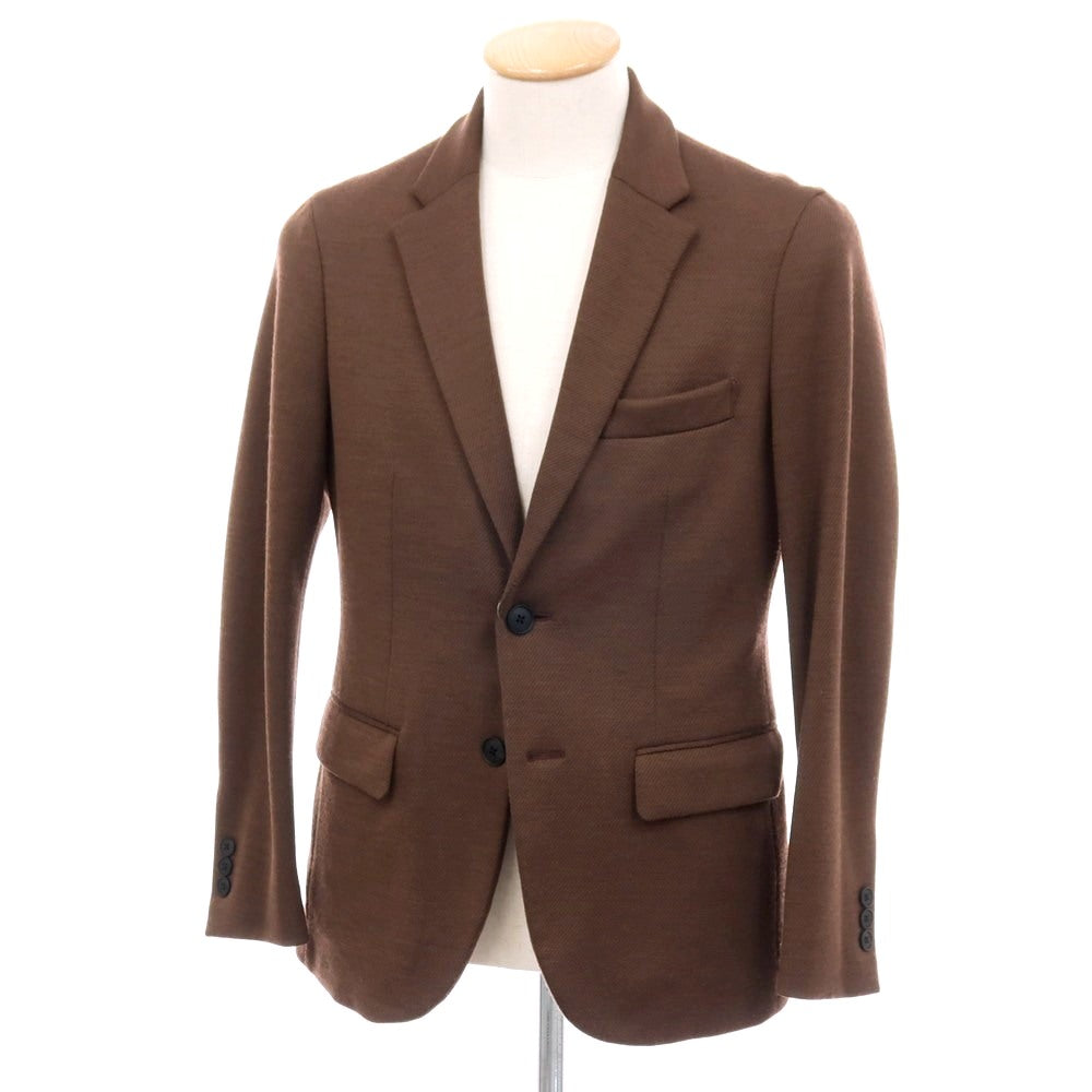 【中古】エディフィス EDIFICE ウールポリエステル 2B カジュアルジャケット ブラウン【サイズＳ】【 状態ランクC 】【 メンズ 】