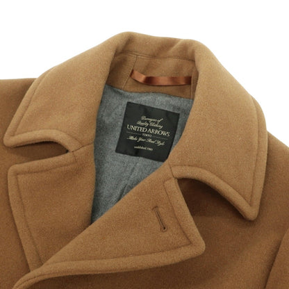 【中古】ユナイテッドアローズ UNITED ARROWS ウール メルトン シングル ピーコート キャメル系【サイズＳ】【 状態ランクC 】【 メンズ 】