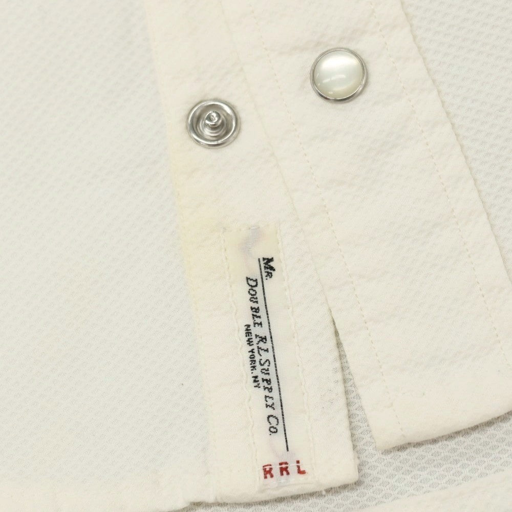 【中古】ダブルアールエル RRL DOUBLE RL コットン レギュラーカラー ウエスタンシャツ オフホワイト【サイズXS】【 状態ランクD 】【 メンズ 】