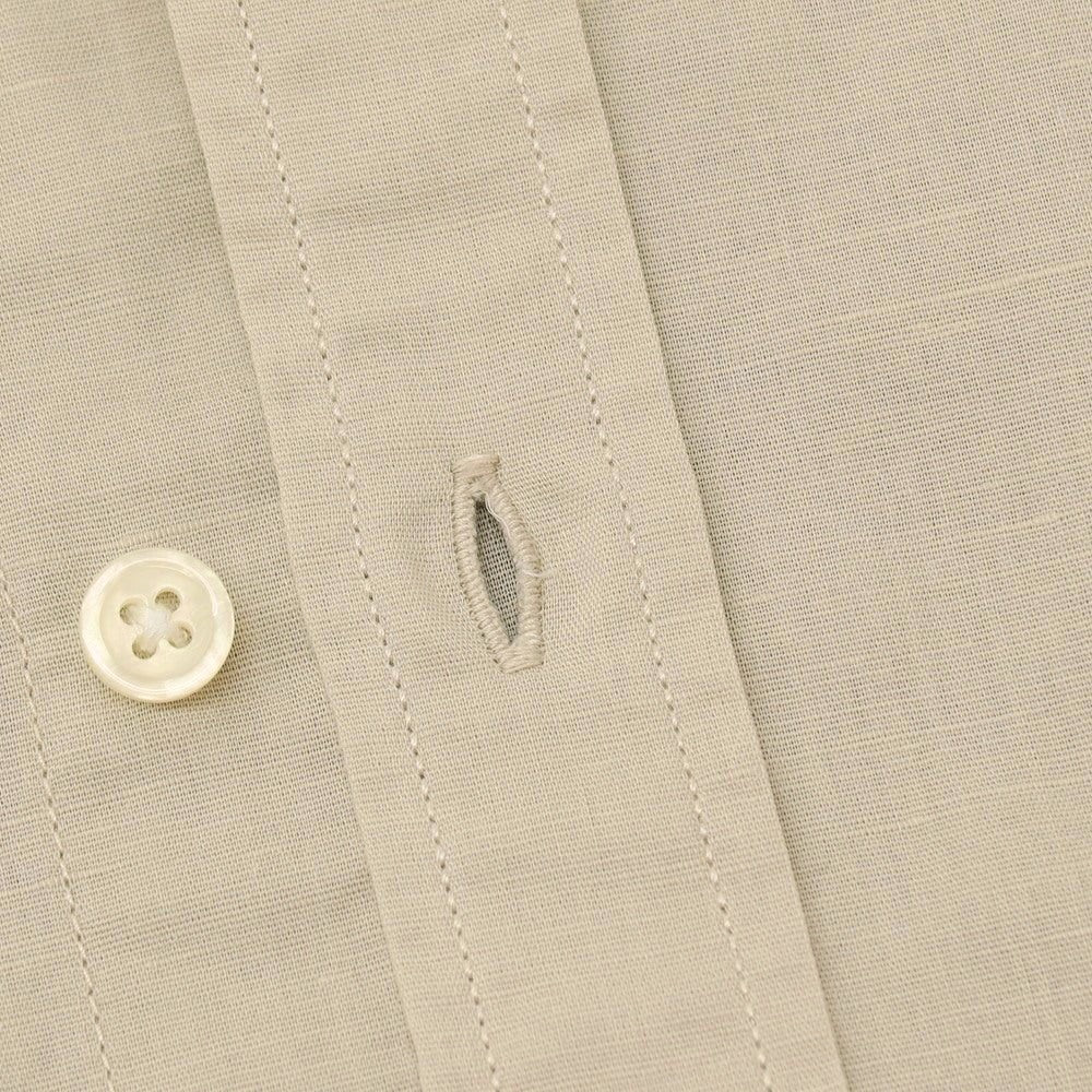 【中古】ナノユニバース nano universe コットンリネン レギュラーカラー カジュアルシャツ ベージュ【サイズＳ】【 状態ランクB 】【 メンズ 】