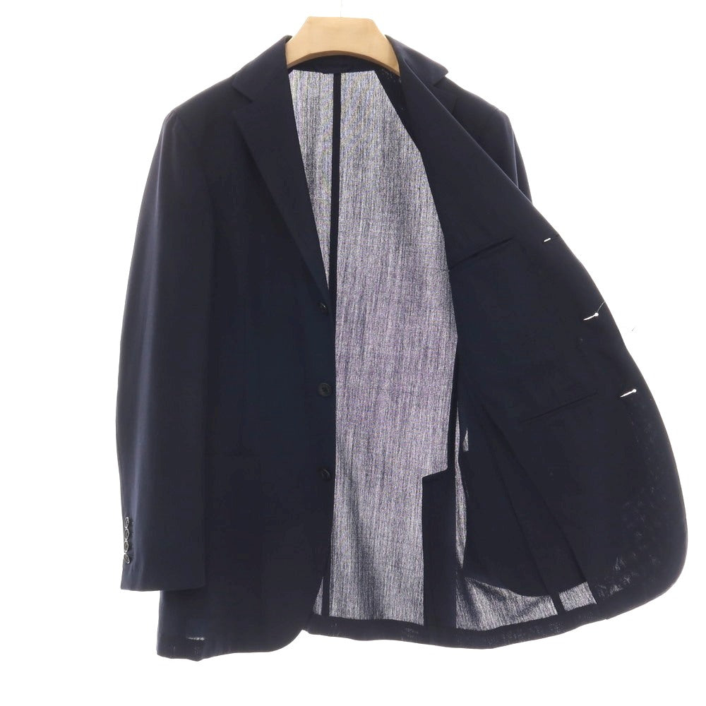 【中古】ベルベスト Belvest ウール 3B テーラードジャケット ネイビー【 サイズ42 】【 状態ランクD 】【 メンズ 】 [APD]