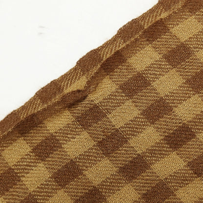【中古】トムフォード TOM FORD カシミヤシルク チェック ストール キャメルブラウンxブラウン【 状態ランクC 】【 メンズ 】